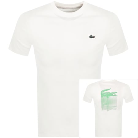 Product Image for Lacoste Back Blur Logo T Shirt White