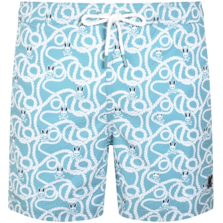 Product Image for Psycho Bunny Cyrus Print Swim Shorts Blue