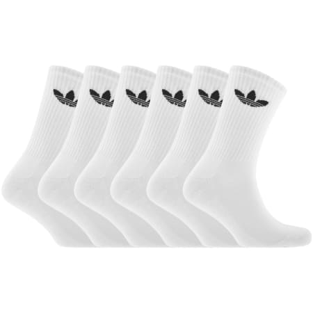 Product Image for adidas Originals 6 Pack Crew Socks White