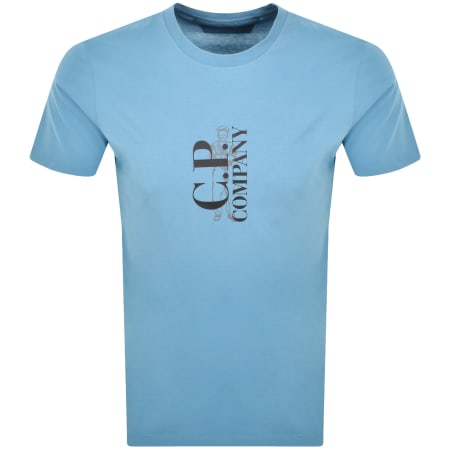 Product Image for CP Company Logo T Shirt Aegean Blue