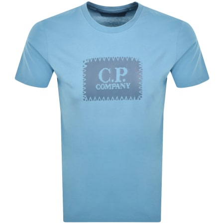 Product Image for CP Company Logo T Shirt Aegean Blue