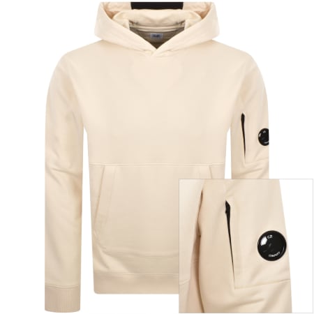 Product Image for CP Company Diagonal Raised Hoodie Cream