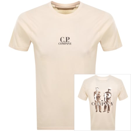 Product Image for CP Company Logo T Shirt Cream