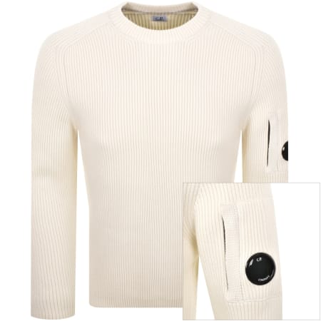 Product Image for CP Company Rib Knit Jumper Gauze White