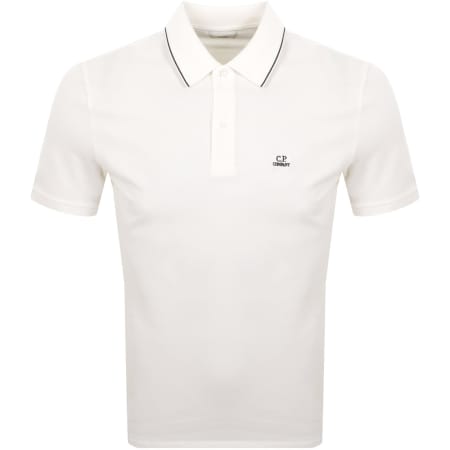 Product Image for CP Company Tipped Polo T Shirt White