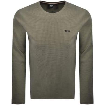 Product Image for BOSS Waffle T Shirt Open Brown