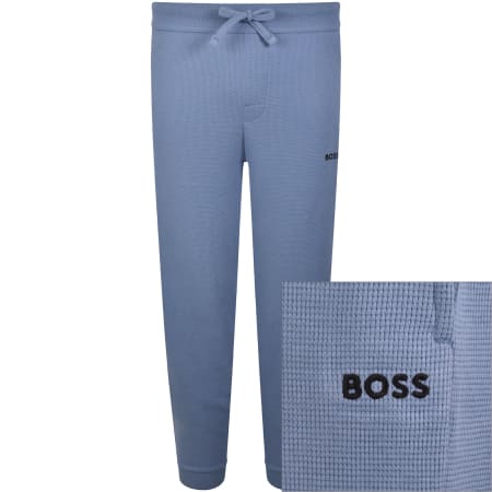 Recommended Product Image for BOSS Waffle Cuff Joggers Light pastel Blue