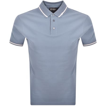 Product Image for Emporio Armani Tipped Polo T Shirt Blue
