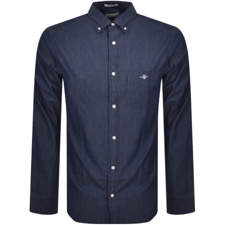 Product Image for Gant Regular Indigo Long Sleeved Shirt Navy