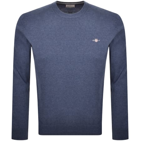 Product Image for Gant Crew Neck Knit Jumper Blue