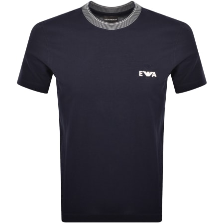 Product Image for Emporio Armani Tipped T Shirt Iconico Navy
