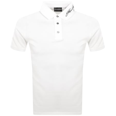 Product Image for Emporio Armani Logo Collar Polo Snow White