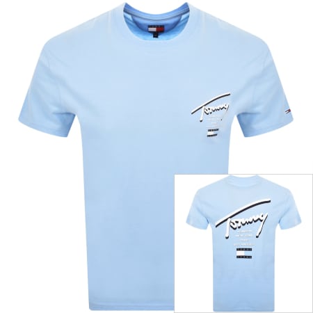Product Image for Tommy Jeans Signature City T Shirt Blue
