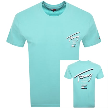 Product Image for Tommy Jeans Signature City T Shirt Blue