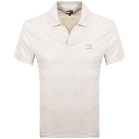 Product Image for Tommy Jeans Skipper Collar Polo T Shirt Oat Marl