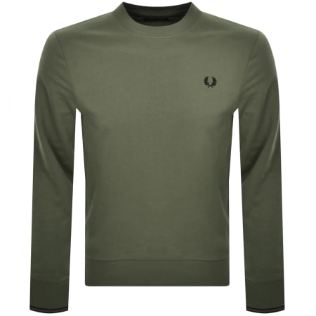 Product Image for Fred Perry Crew Neck Sweatshirt Wreath Green