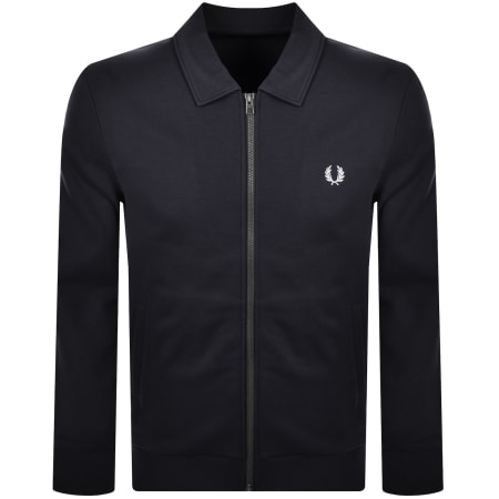 Product Image for Fred Perry Zip Through Collared Sweatshirt Navy