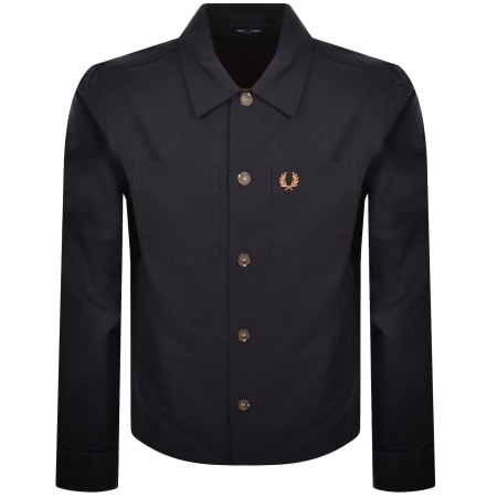 Product Image for Fred Perry Brushed Twill Overshirt Navy