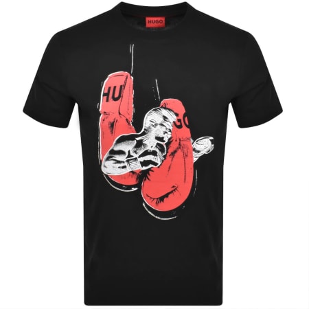 Product Image for HUGO Diboxer Crew Neck T Shirt Black