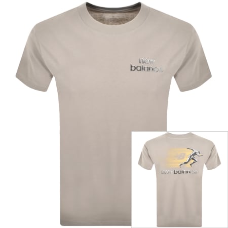 Product Image for New Balance Logo T Shirt Beige