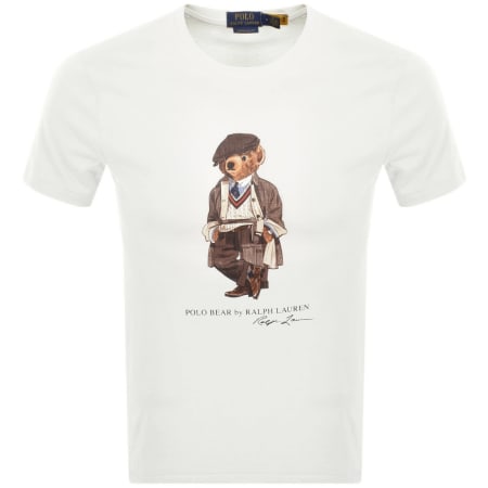 Product Image for Ralph Lauren Custom Slim Bear T Shirt White