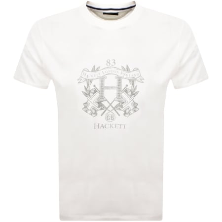 Product Image for Hackett Heritage Rally Flag T Shirt Off White