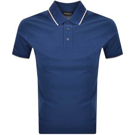 Product Image for Emporio Armani Logo Collar Polo Blue
