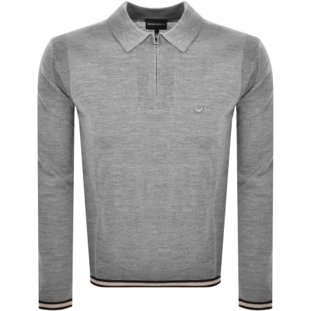 Recommended Product Image for Emporio Armani Quarter Zip Sweatshirt Grey
