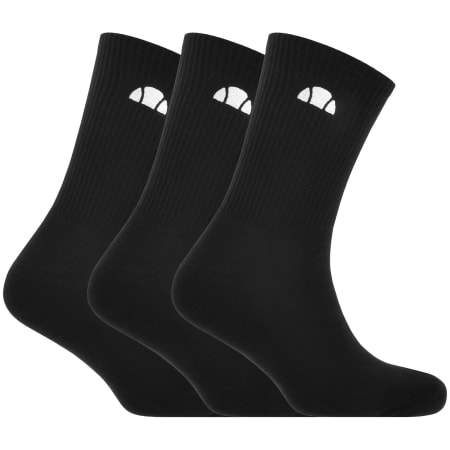 Product Image for Ellesse Alacre 3 Pack Crew Socks Black