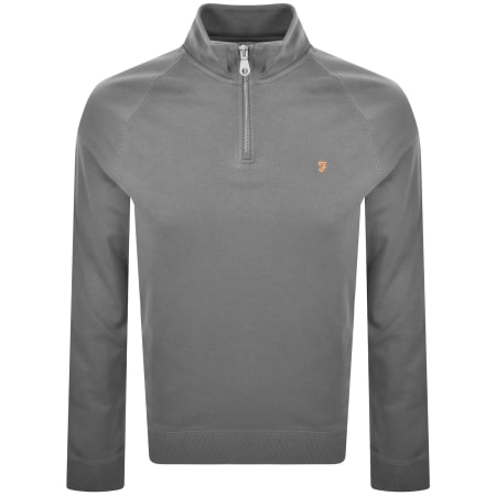 Product Image for Farah Jim Quarter Zip Sweatshirt Grey