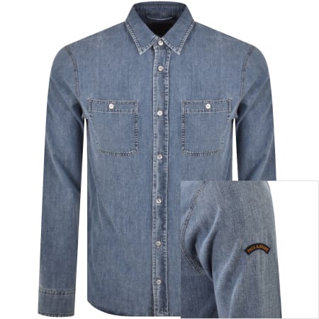Product Image for Paul And Shark Denim Overshirt Light Wash Blue