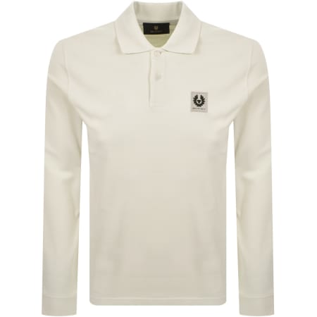Product Image for Belstaff Long Sleeve Polo T Shirt Silver Birch