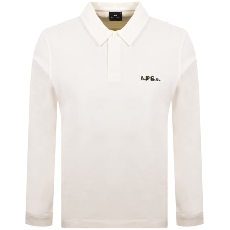 Product Image for Paul Smith Long Sleeved Polo T Shirt Off White