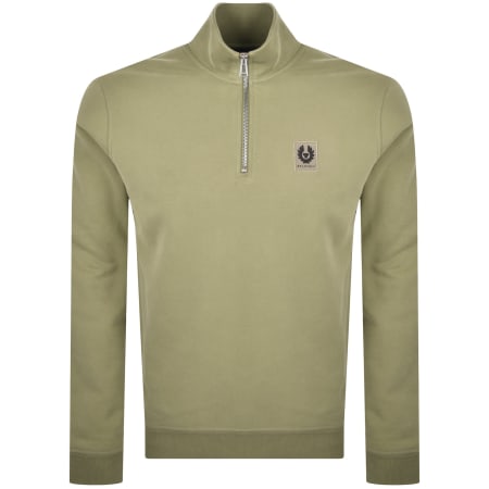 Recommended Product Image for Belstaff Quarter Zip Sweatshirt Fatigue Green
