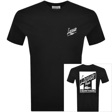 Product Image for Lacoste Paris Back Print T Shirt Black