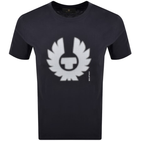 Product Image for Belstaff Short Sleeve Bitmap Logo T Shirt Navy