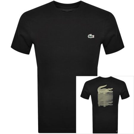 Product Image for Lacoste Back Blur Logo T Shirt Black