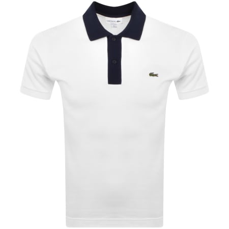 Product Image for Lacoste Contrast Collar Polo T Shirt White