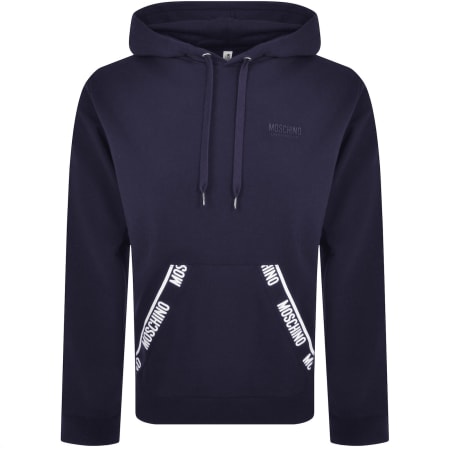 Product Image for Moschino Logo Tape Hoodie Blue