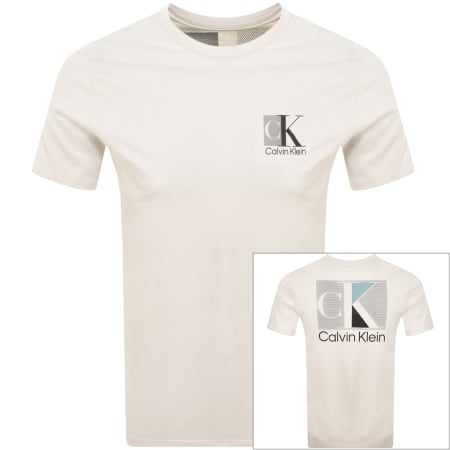 Product Image for Calvin Klein Abstract Logo T Shirt Cream
