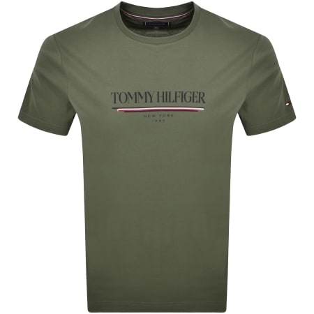 Product Image for Tommy Hilfiger Logo Brand Love T Shirt Green