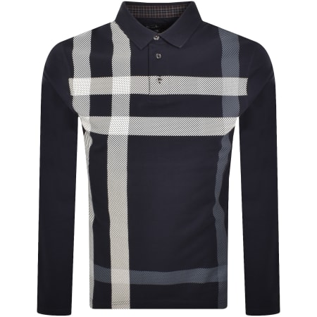 Product Image for Barbour Blaine Long Sleeve Polo T Shirt Navy