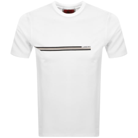 Product Image for Luke 1977 Block Stripe T Shirt White