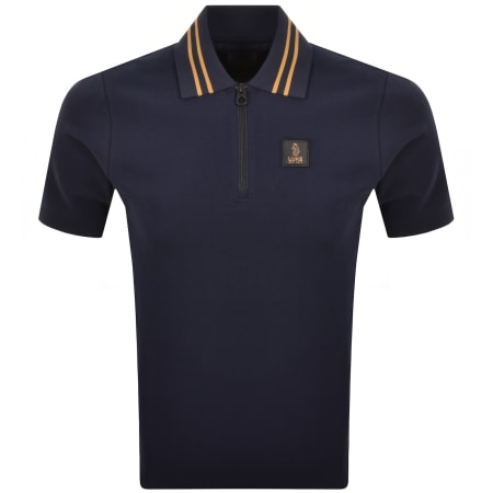 Product Image for Luke 1977 Throop Zip Polo T Shirt Navy