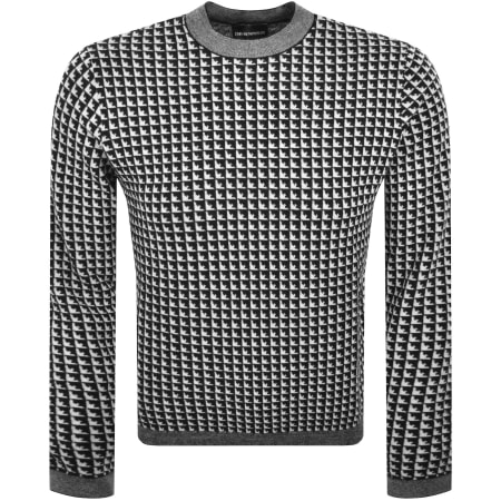 Product Image for Emporio Armani Patterned Wool Jumper Black