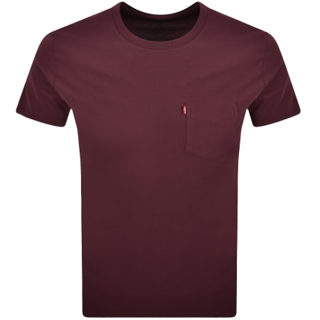 Product Image for Levis Original Classic Pocket T Shirt Burgundy