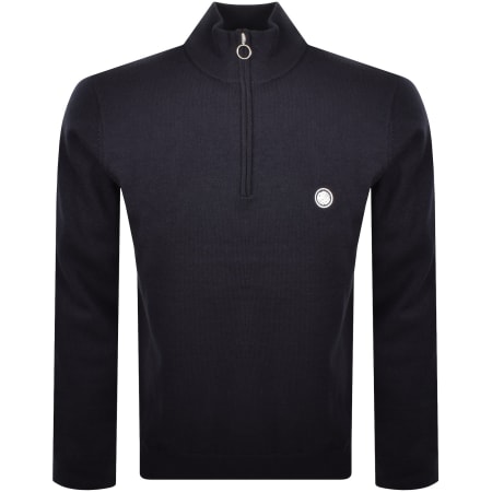 Product Image for Pretty Green Quarter Zip Jumper Navy