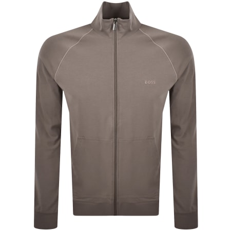 Product Image for BOSS Full Zip Sweatshirt Jacket Brown