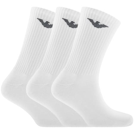 Product Image for Emporio Armani 3 Pack Socks White
