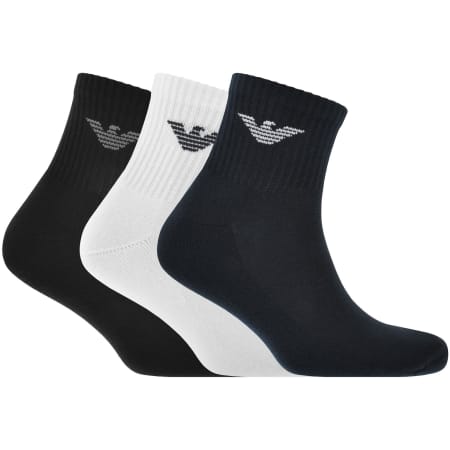 Product Image for Emporio Armani 3 Pack Ankle Socks Multi